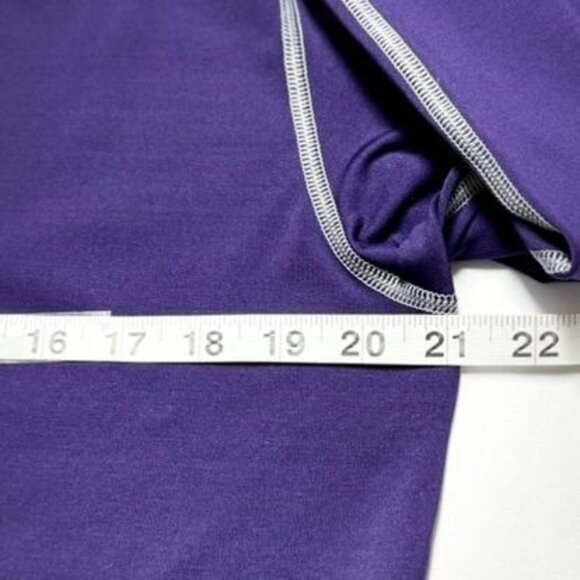 Under Armour ColdGear Mens L Fitted Long Sleeve Shirt Purple w/Silver Stitching - Picture 4 of 7